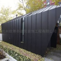 别墅金属屋面 铝镁锰矮立边屋面系统 立边咬合防水屋面板