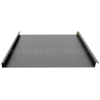 氟碳漆铝镁锰屋面板 别墅25-330矮立双锁边金属屋面板