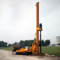 双缸加压钻机 全液压360度旋转打桩机 18米履带式长螺旋