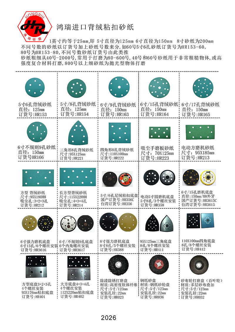 魔术粘砂纸和打磨盘